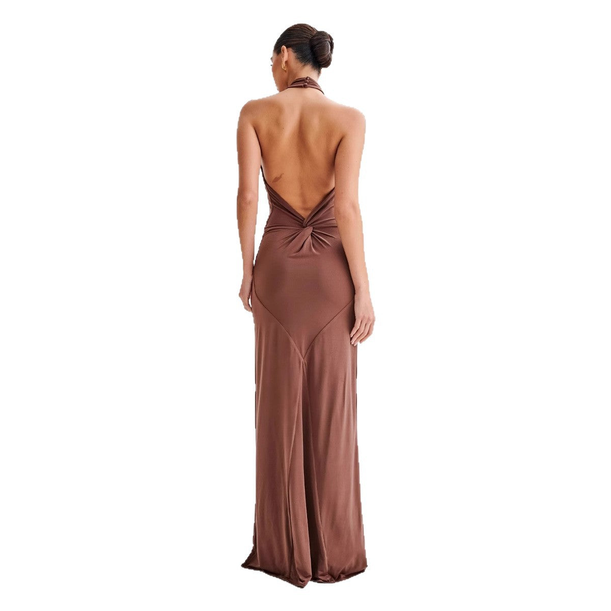Women's Fashion Sexy Sleeveless Slim Waist Halter Dress