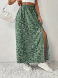 Holiday Oriented Fashion Casual Floral Print Skirt