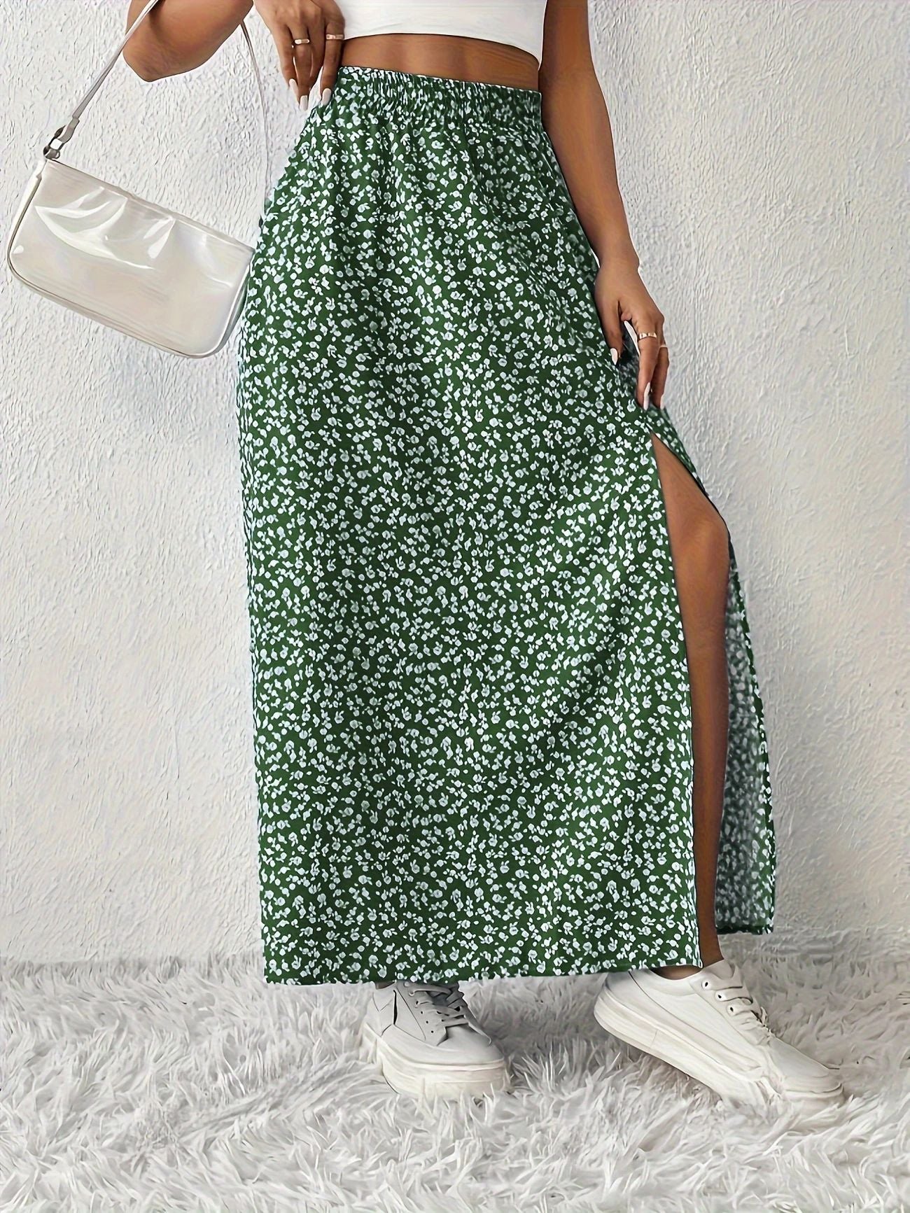 Holiday Oriented Fashion Casual Floral Print Skirt