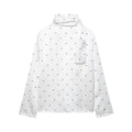 Women's Polka Dot Satin Scarf Shirt Blouse