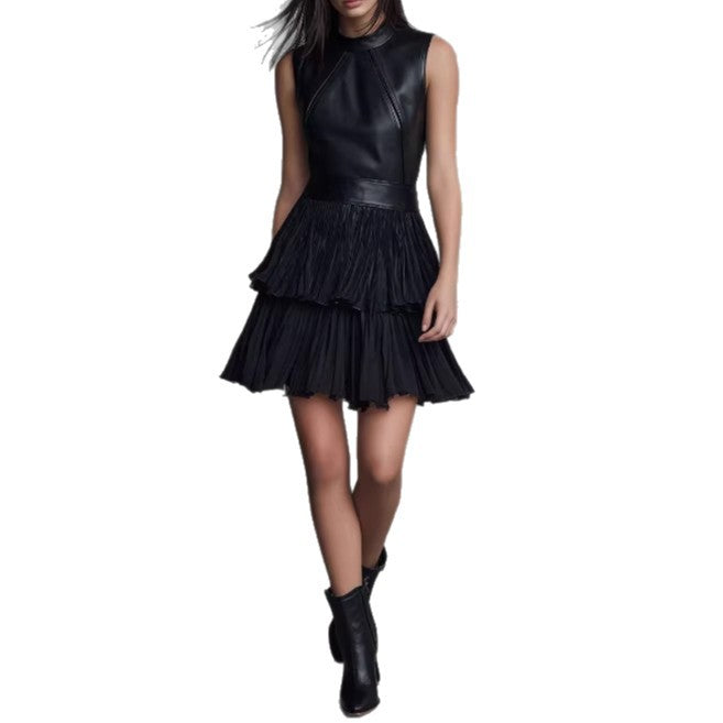 Classy Comfortable Elegant Stylish Women's Leather Dress