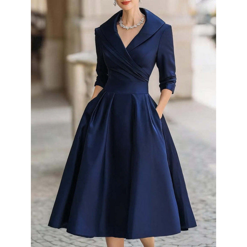 Women's Temperament Slimming Elegant Long Sleeve Dress