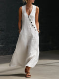 Elegant Women's Summer Holiday Casual Sleeveless Dress