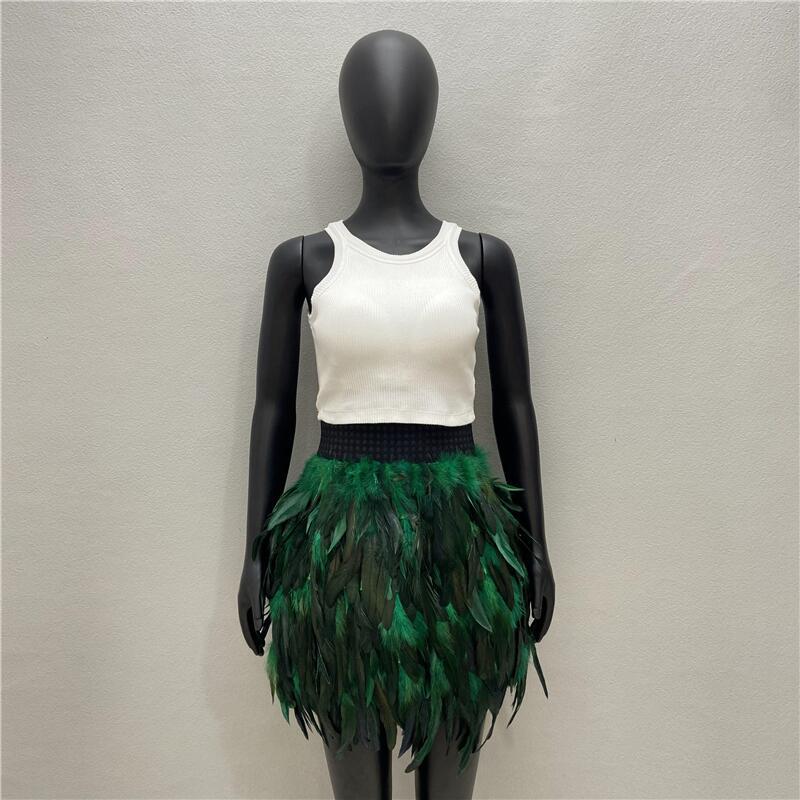 Classic Women's Feather Color Masquerade Fashion Skirts
