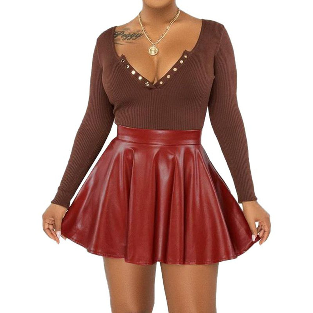 Women's Sexy Solid Color Lady Mini Umbrella Skirts