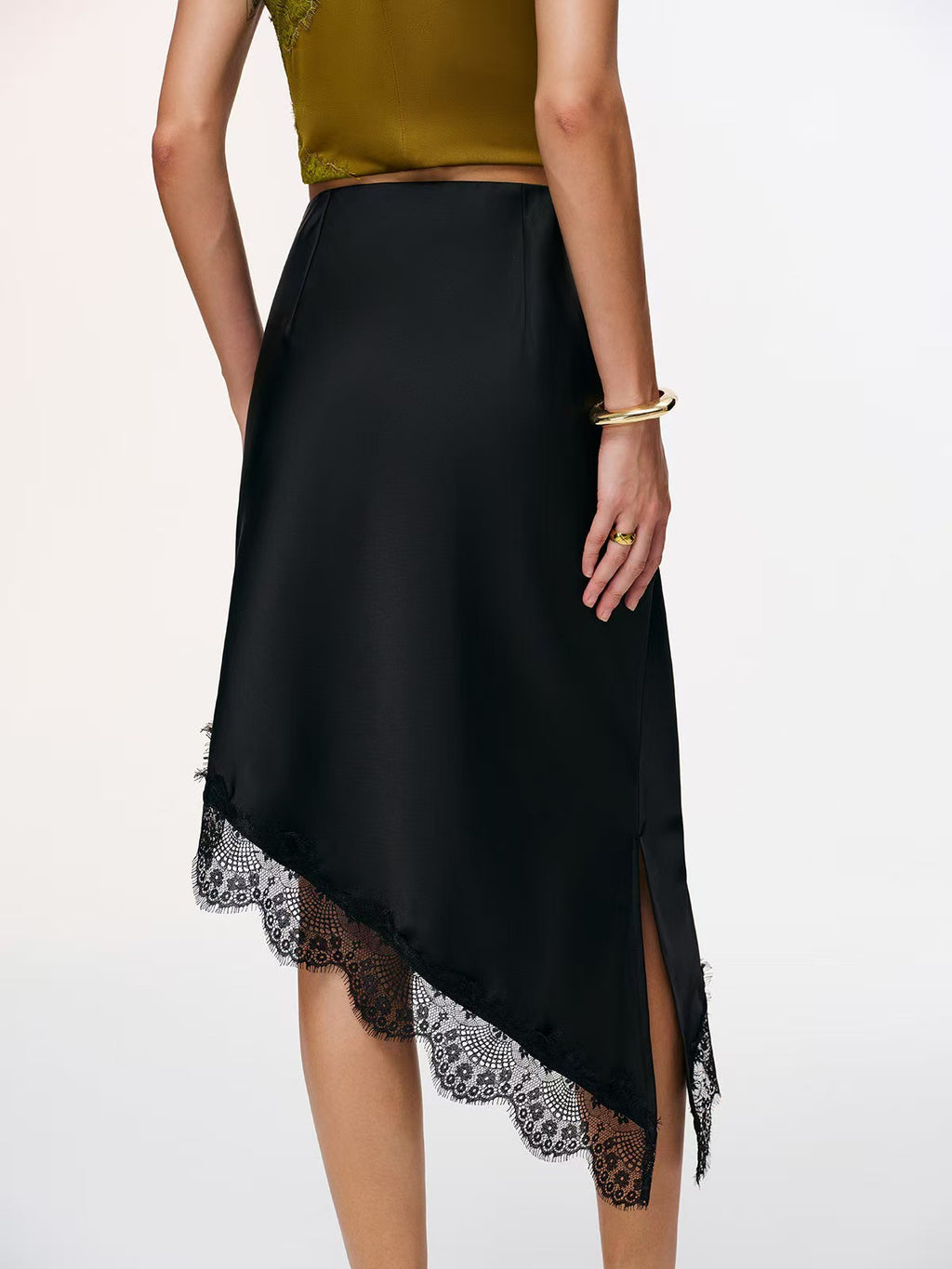 Women's Irregular Stitching Lace Temperament Elegant Slimming A- Skirts
