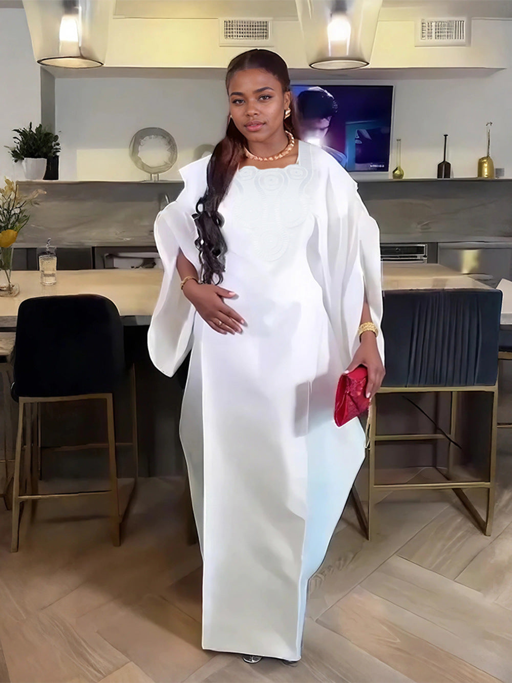 Innovative Cool Women's Embroidered Robe African Dress