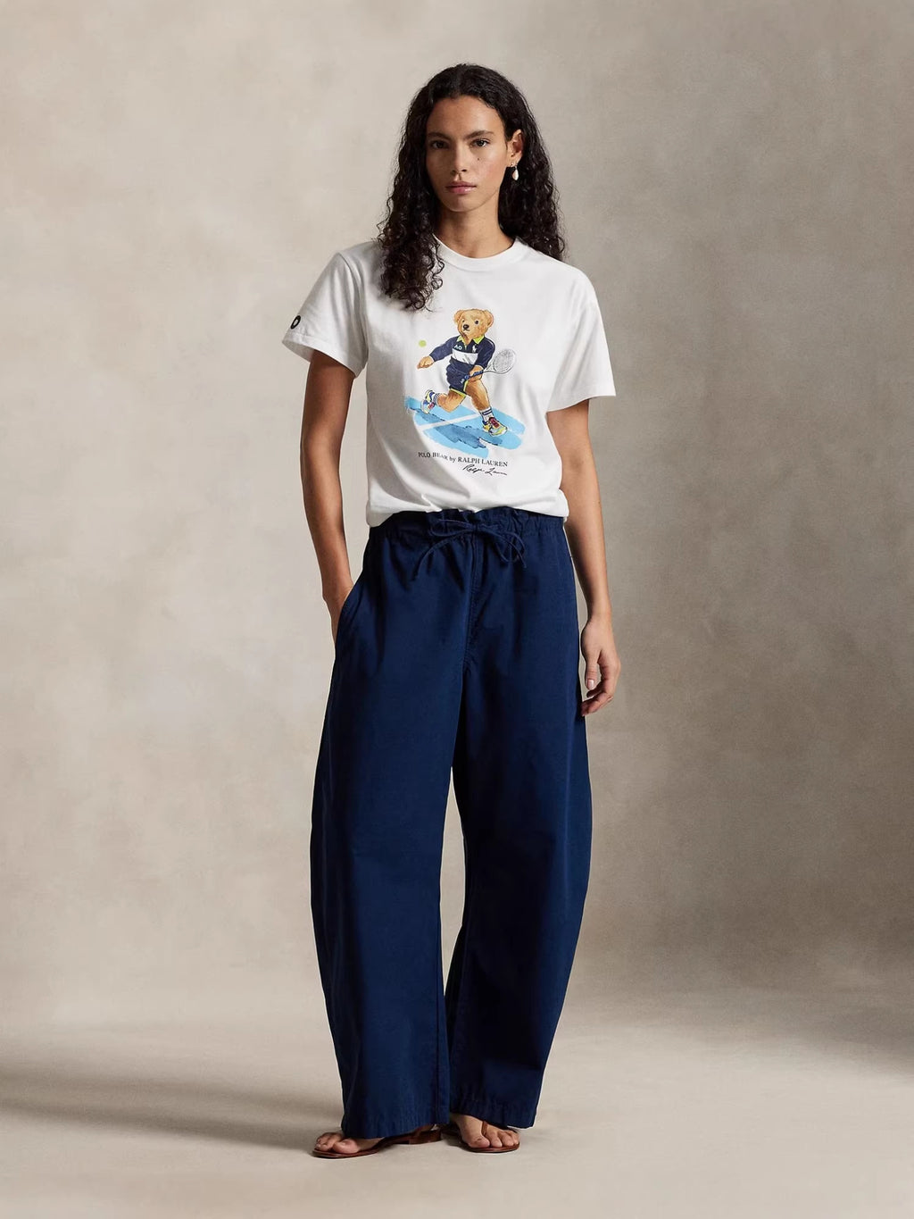 Women's Casual Bear Printed Summer Round Neck Women's T-shirt