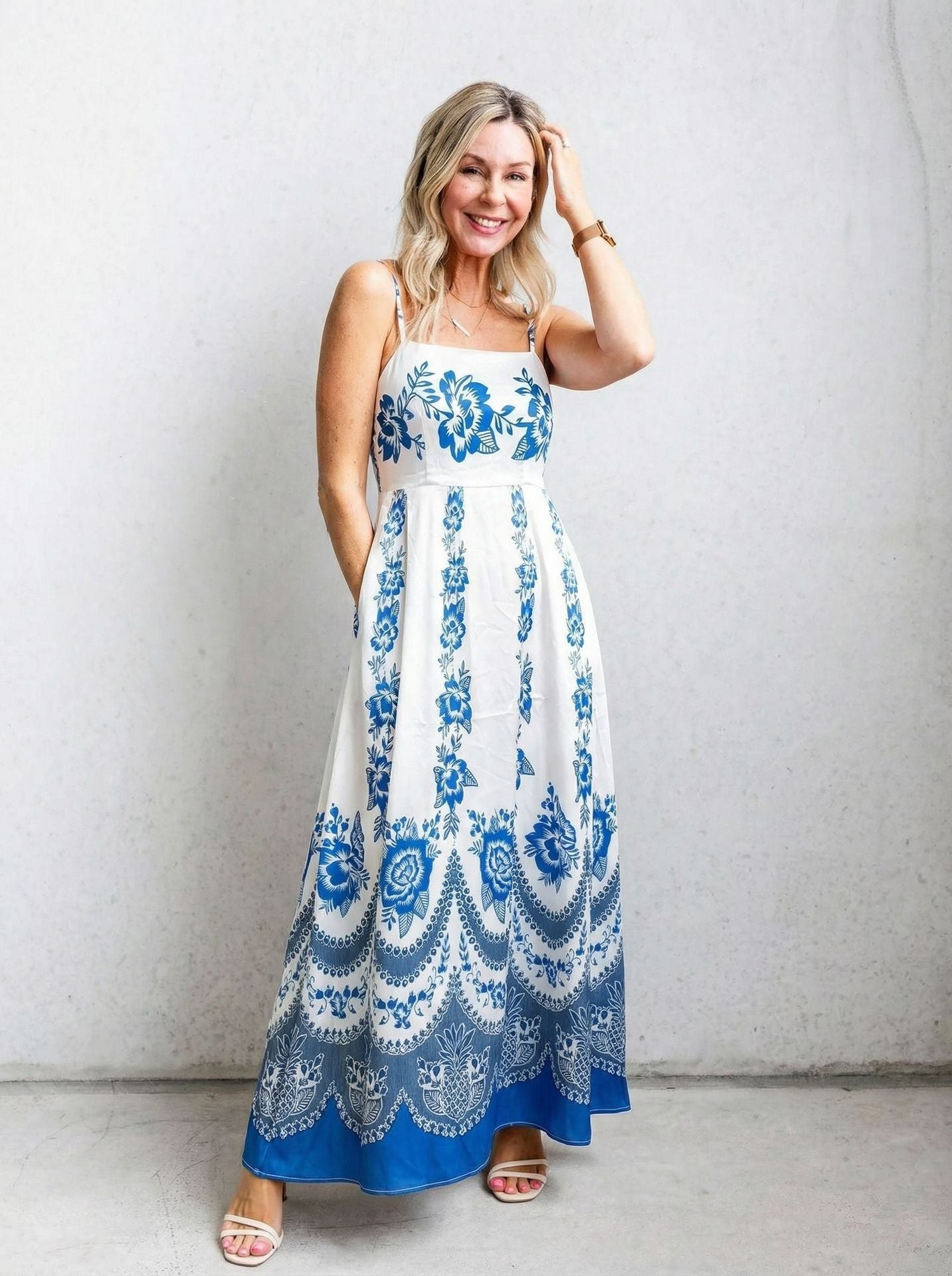 Women's Summer High Waist Print Vacation Style Clothing