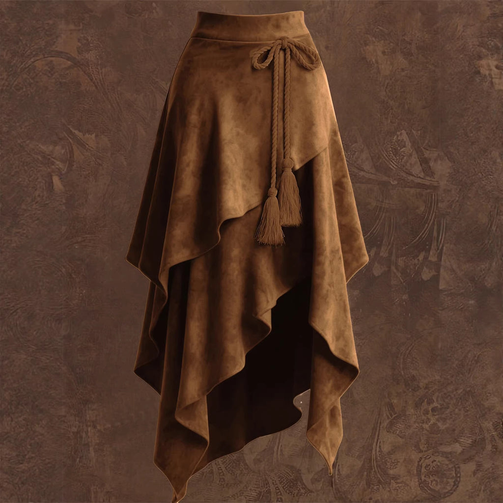 European Retro Western Style Irregular Design Skirts