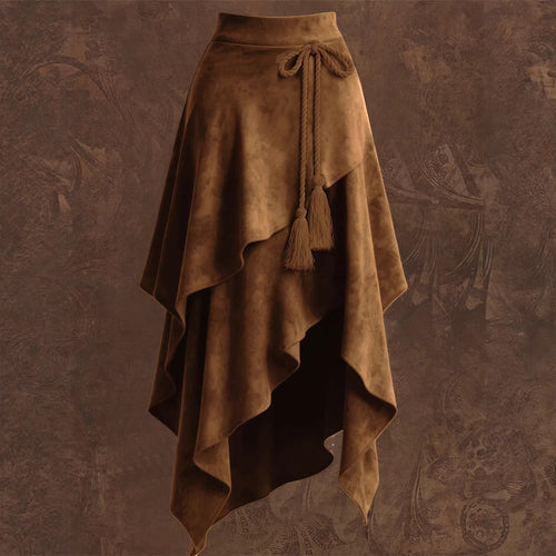 European Retro Western Style Irregular Design Skirts