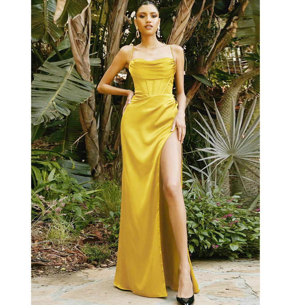 Charming Women's Sexy Sleeveless Camisole Gown Dress