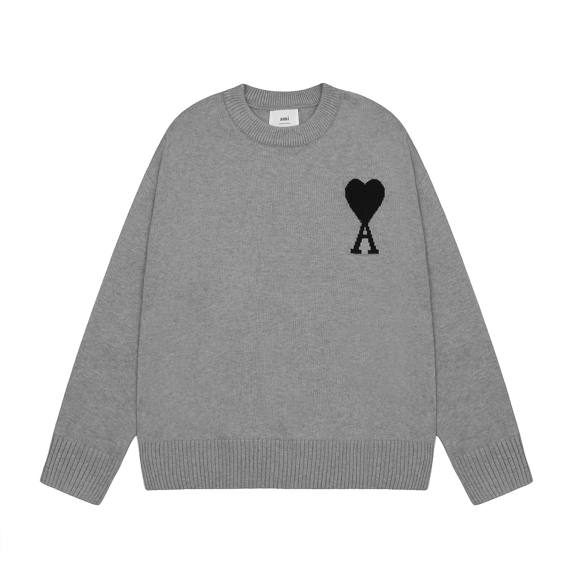 Round Neck Small Love Fashion Female Couple Loose Long Women's Sweater