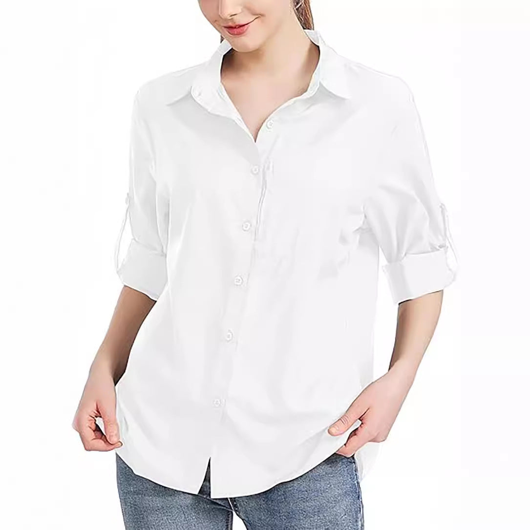 Comfortable Versatile Women's Zipper Pocket Autumn Blouse