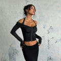 Women's Sleeve Halter Solid Color Casual Sexy Women's T-shirt