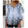 Graceful Classic Summer Fashion Flower Printed Women's T-shirt