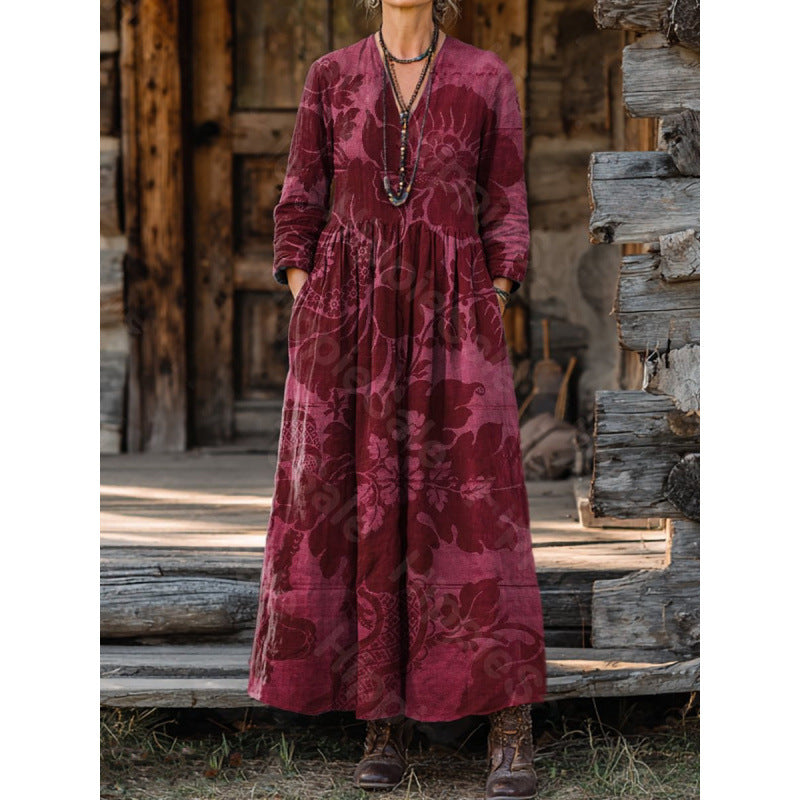 Autumn Digital Printing American Fashion Casual Halloween Dress