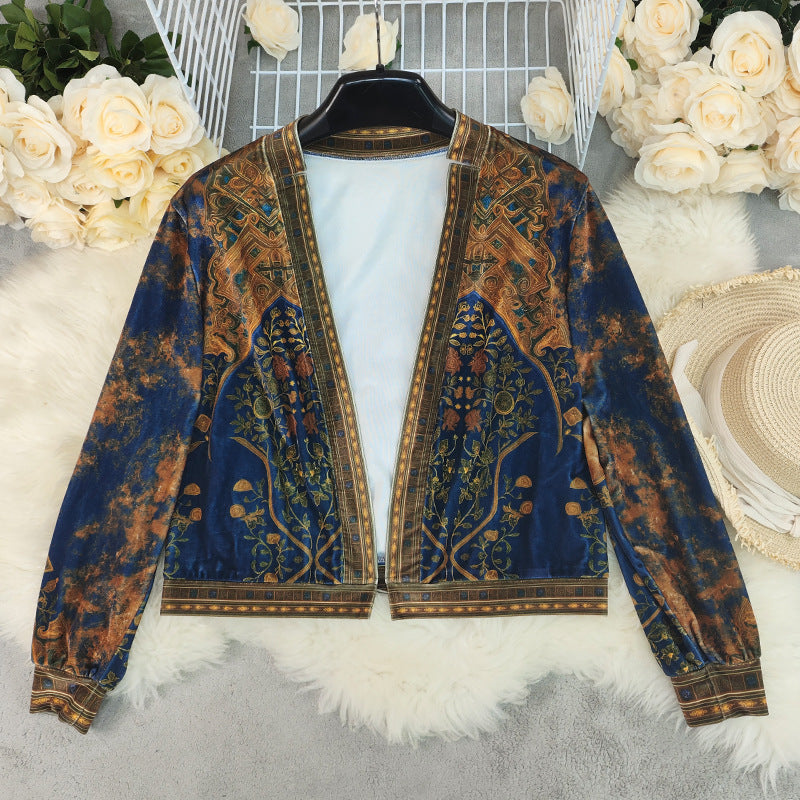 Women's Autumn Retro Bohemian Long Sleeve Blouse