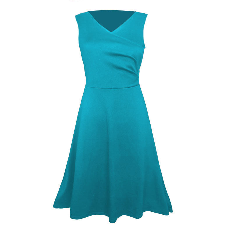 Women's Autumn Sleeveless Black Large Swing Dress