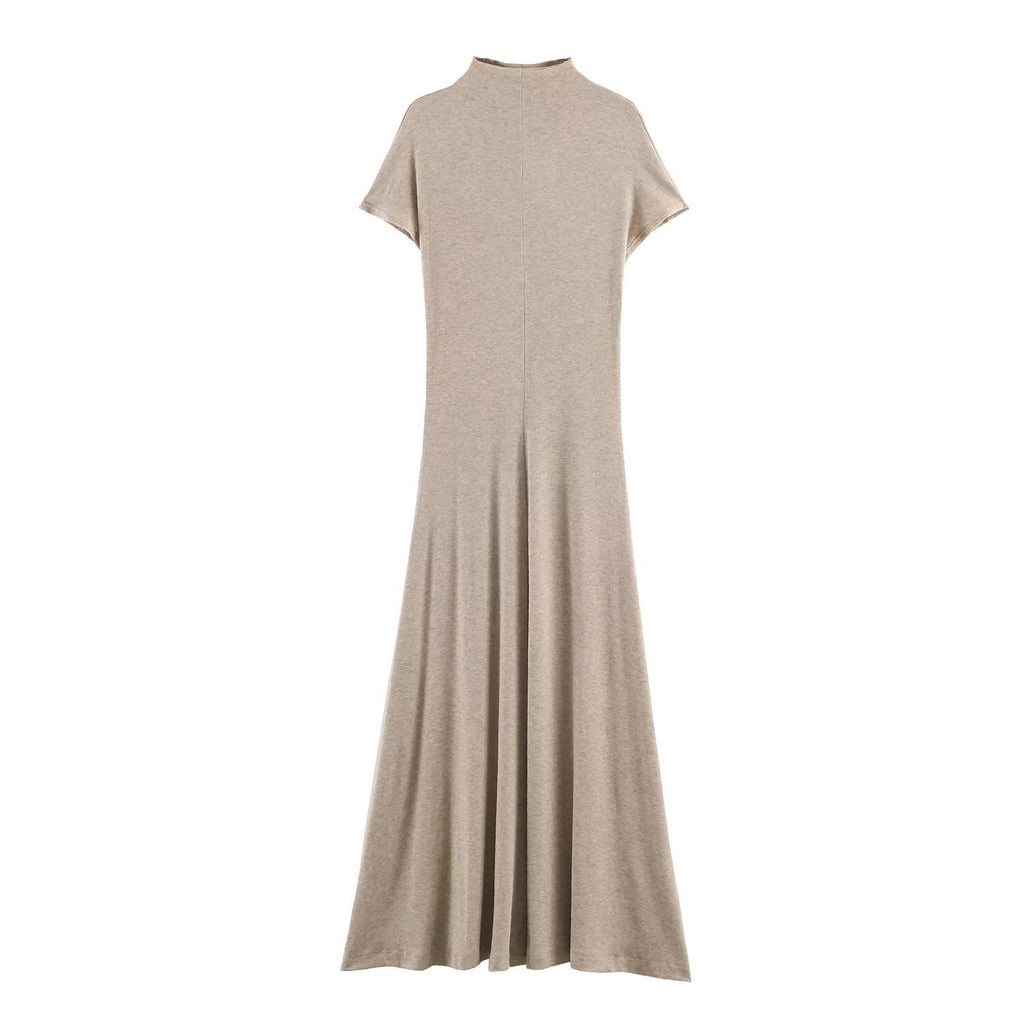 Women's Homemade Fashionable Classic Turtleneck Maxi Dress