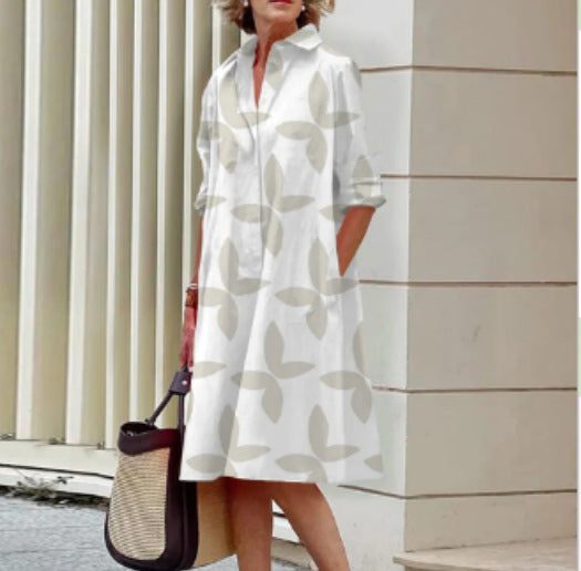 Colorful Blooming Summer Comfortable Shirt Digital Dress