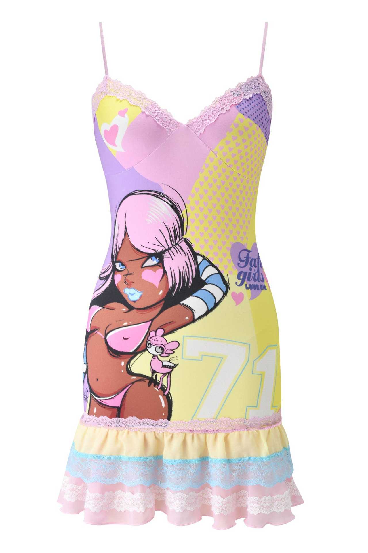 Women's Summer Sling Fashion Sexy Hot Printed Slim Dress