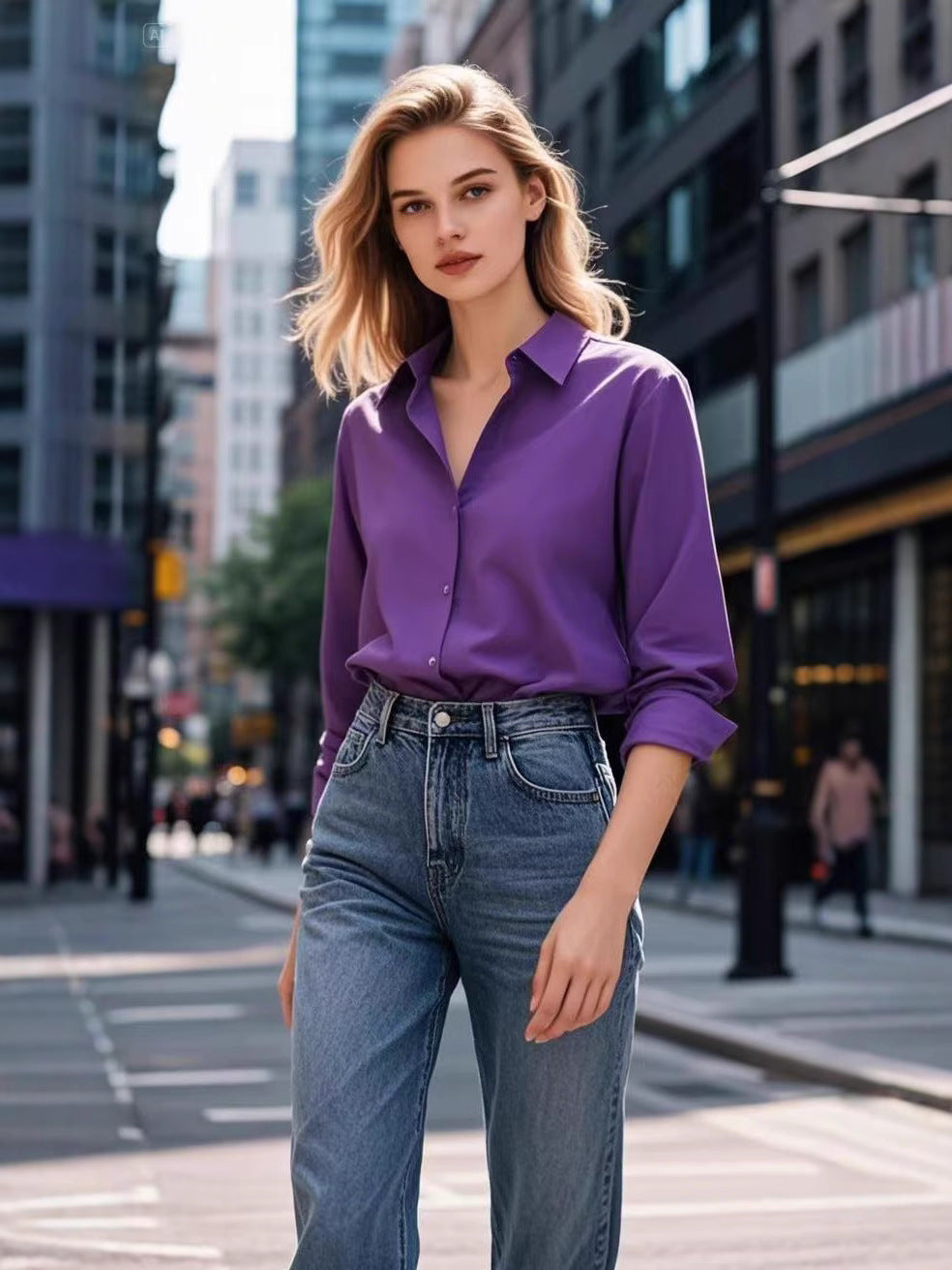 Women's Simple Wear Shirt Long Sleeve Temperament Work Clothes Blouse