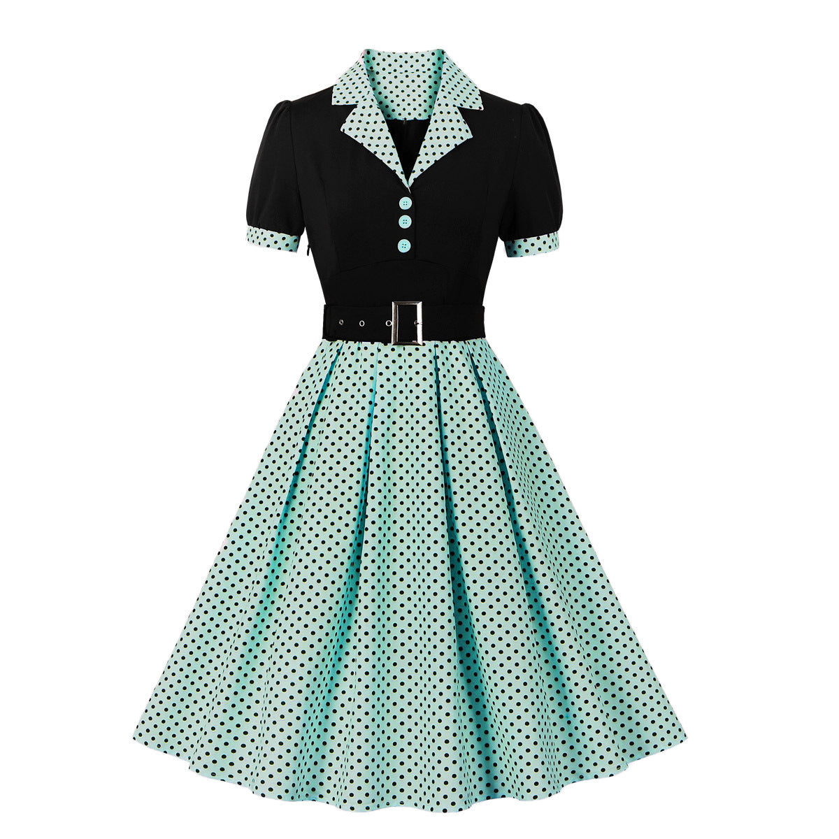 Women's Commuter Artistic Retro Dots Sleeve Lapel With Shorts
