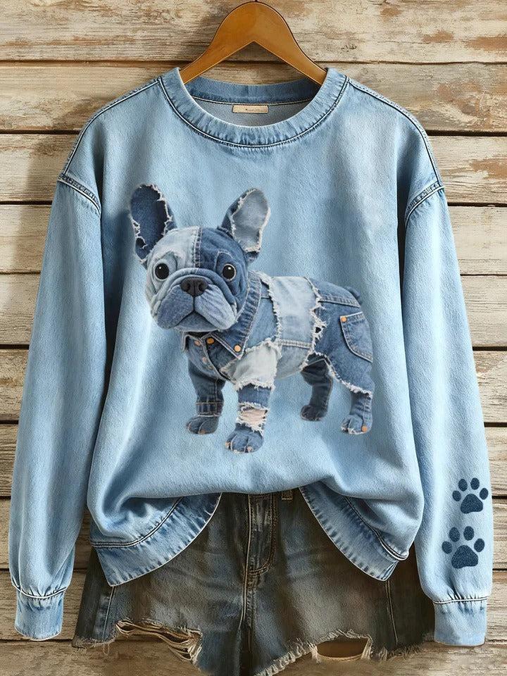 Digital Printing Cartoon Round Neck Long Sleeve Women's T-shirt