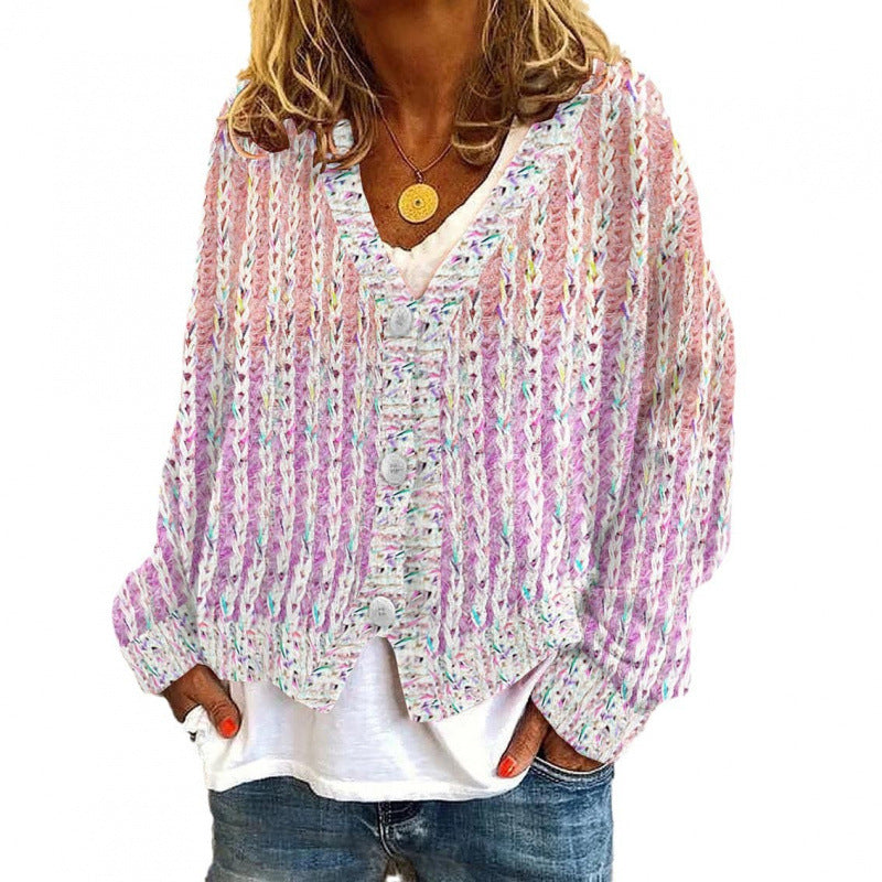 Cool Christmas Abstract Printing Casual Cloak Sweaters