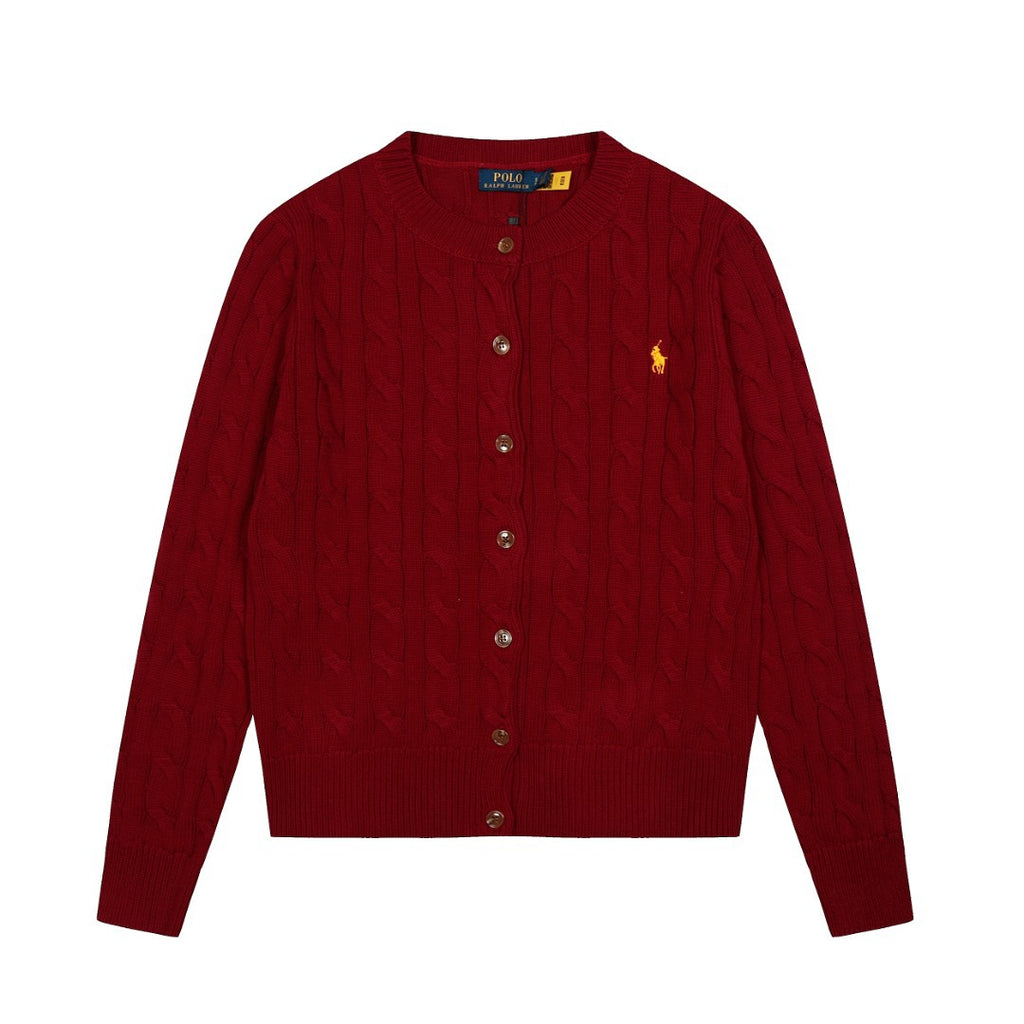 Women's & Men's Ruff Round Neck Solid Color Pony Women's Sweater