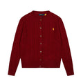 Women's & Men's Ruff Round Neck Solid Color Pony Women's Sweater