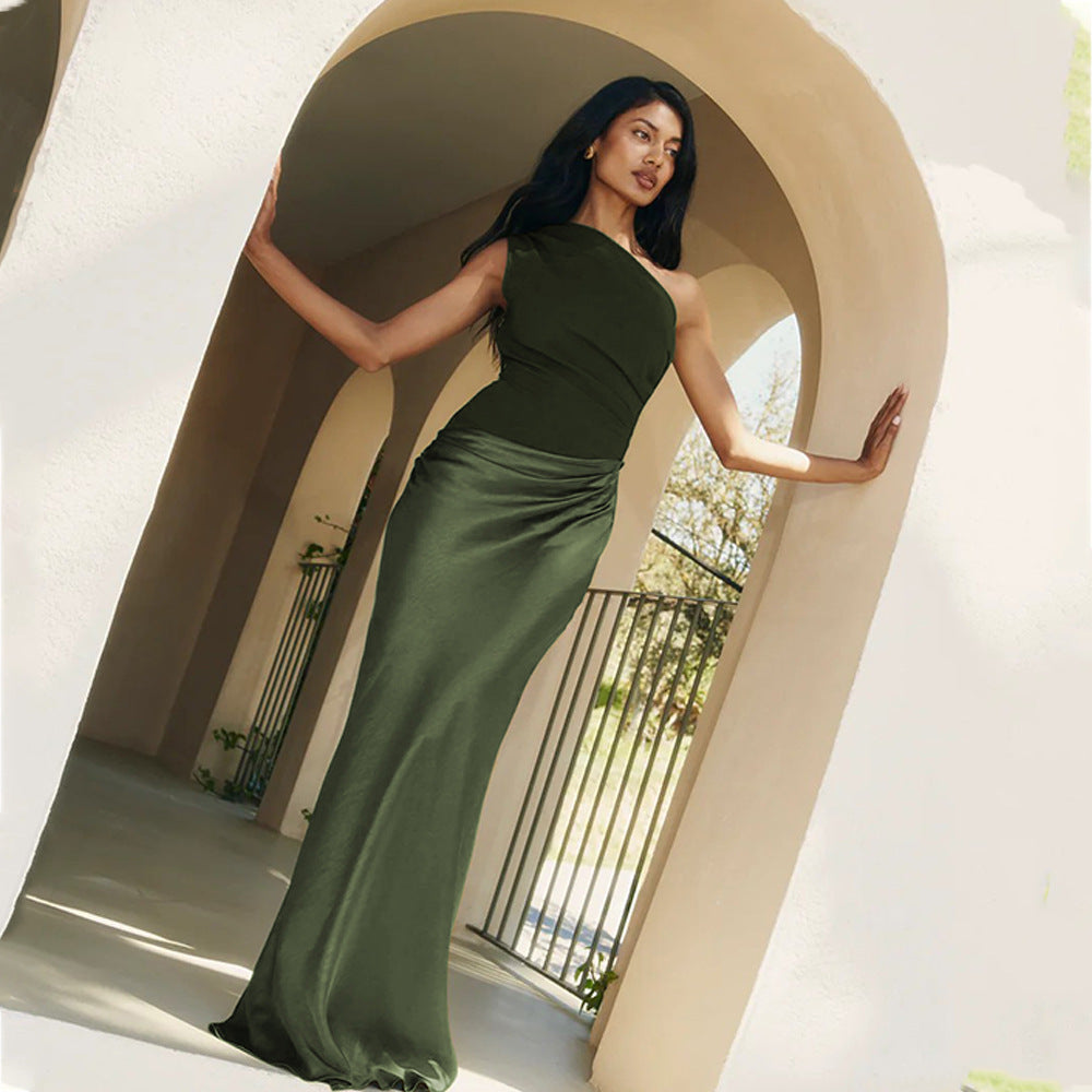 Women's Summer Satin Elegant Sexy Sheath Dress