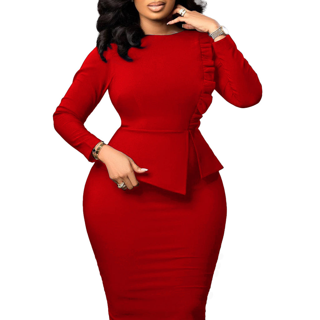 Elegant Slim Fit Pencil Fashion Hip Dress