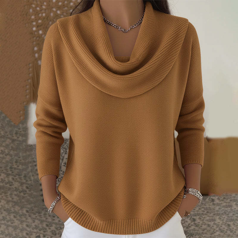 Cool Innovative Women's Solid Color Long-sleeved Sweaters