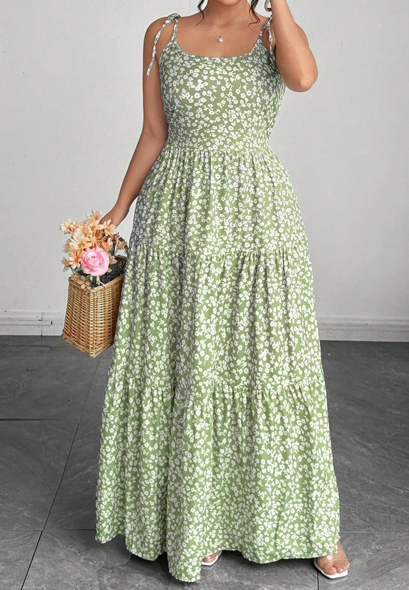 Women's Summer Floral Large Casual Comfortable Vacation Dress