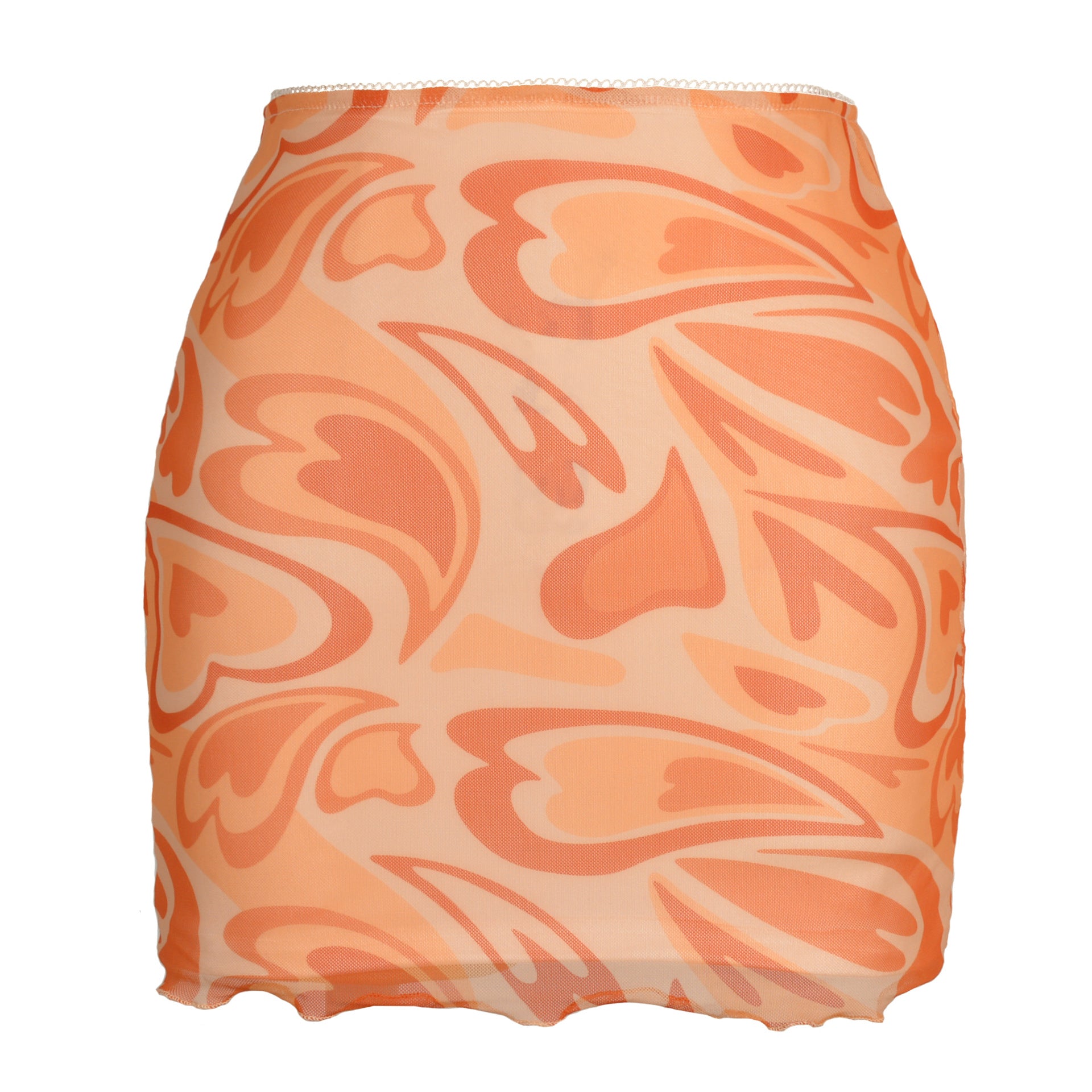 Women's Printed Tulle High Waist Slim Hip Skirts