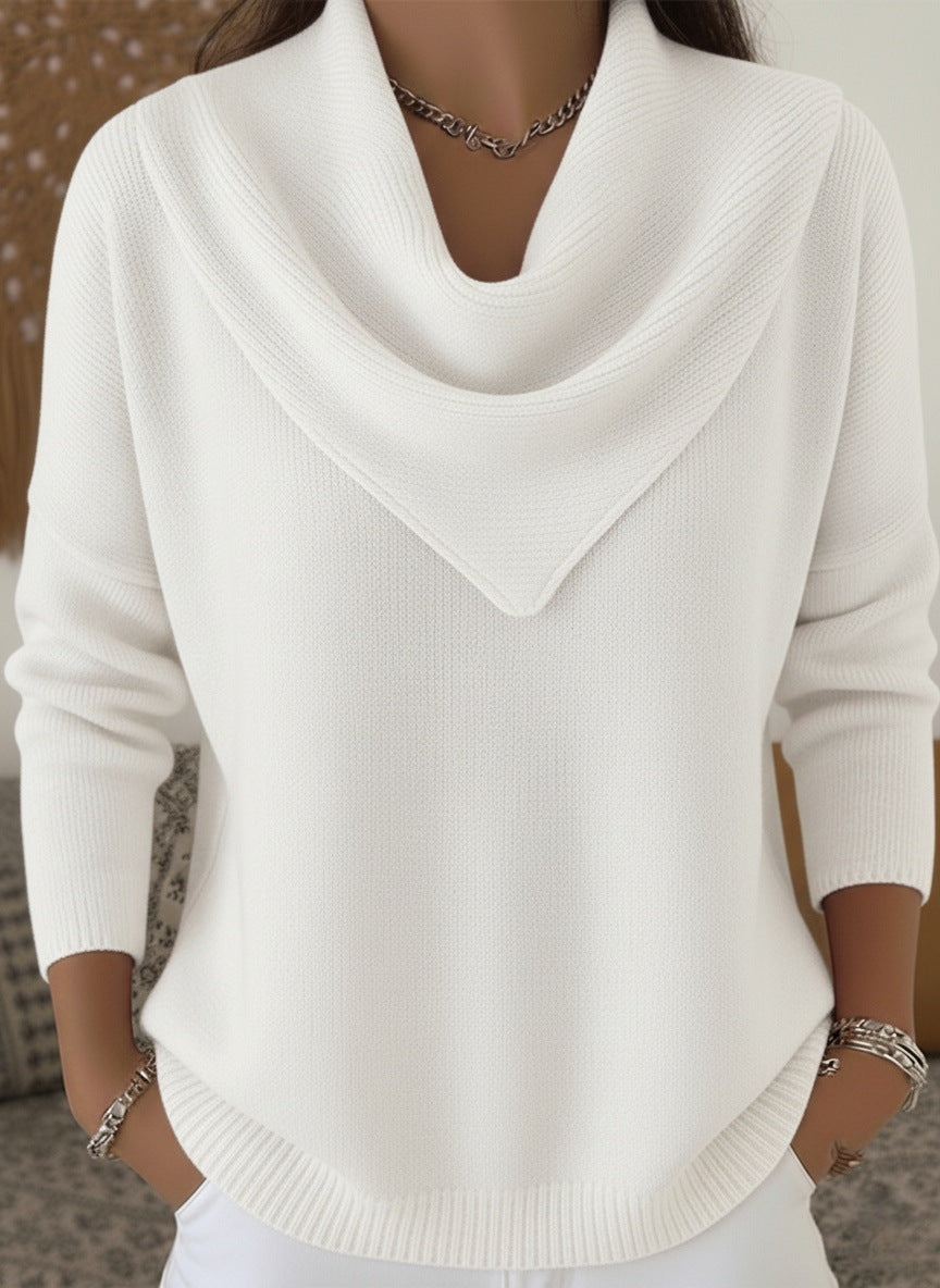 Attractive Classic Women's Solid Color Long-sleeved Tops