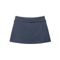 Women's Spring Fashionable Striped Belt Culottes Skirt