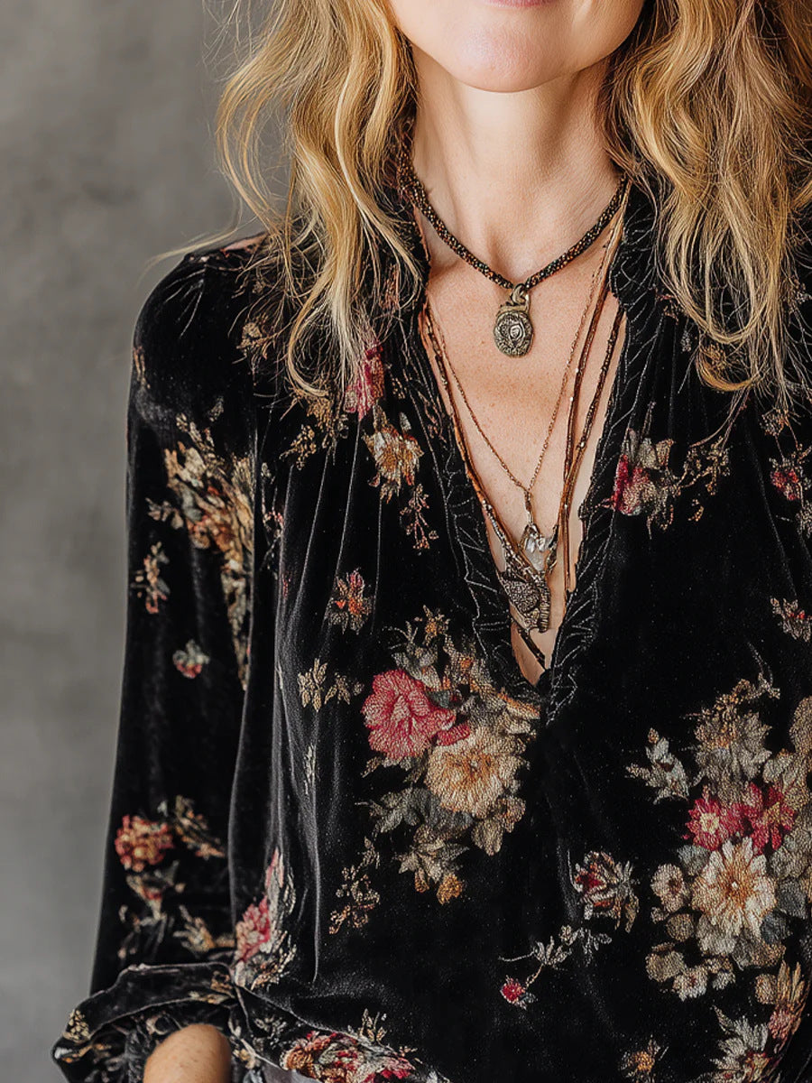 Pretty Women's Loose Long Sleeve Outside Blouse