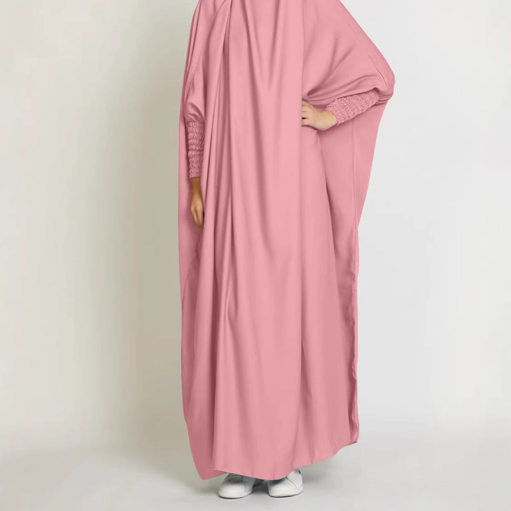 Women's Robe Solid Color Loose Malay Dress