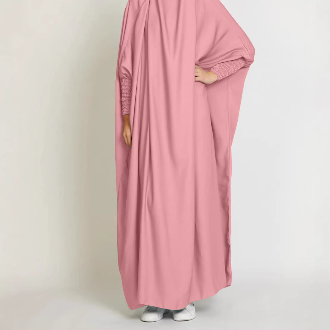 Women's Robe Solid Color Loose Malay Dress