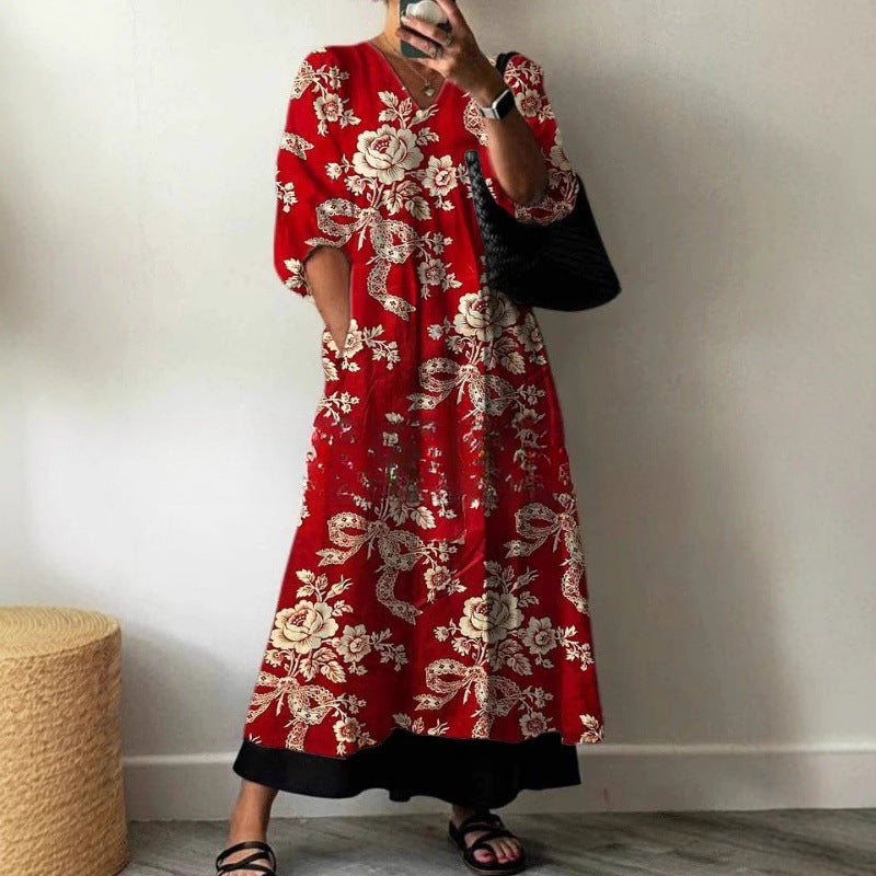 Comfortable Women's Casual Fashion Printed Mid-length Jumpsuits