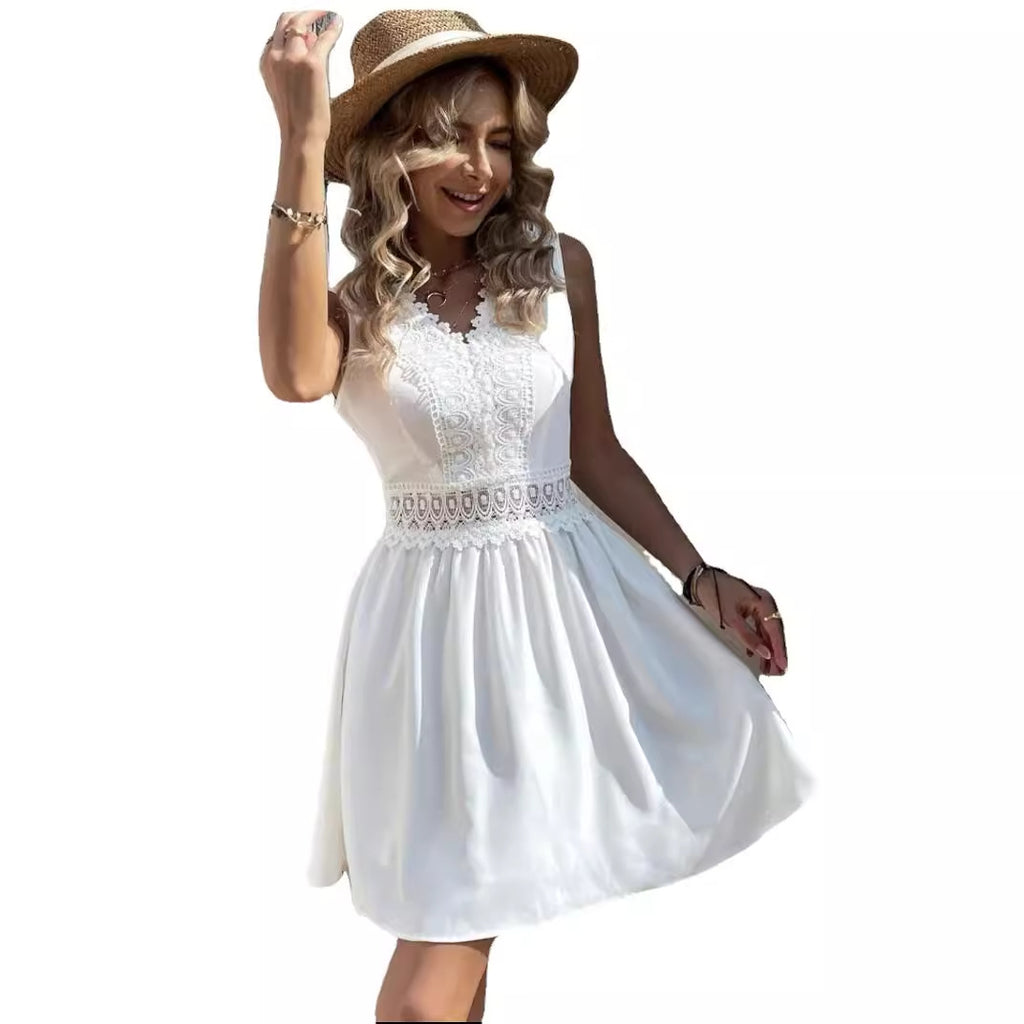 Fashion Creative Elegant Pretty Lace Stitching Dress