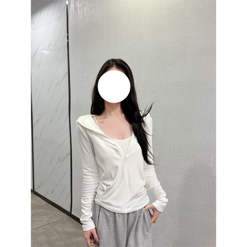 Women's Korean Casual Hoodie Autumn Invisible Zipper Stretch Coats
