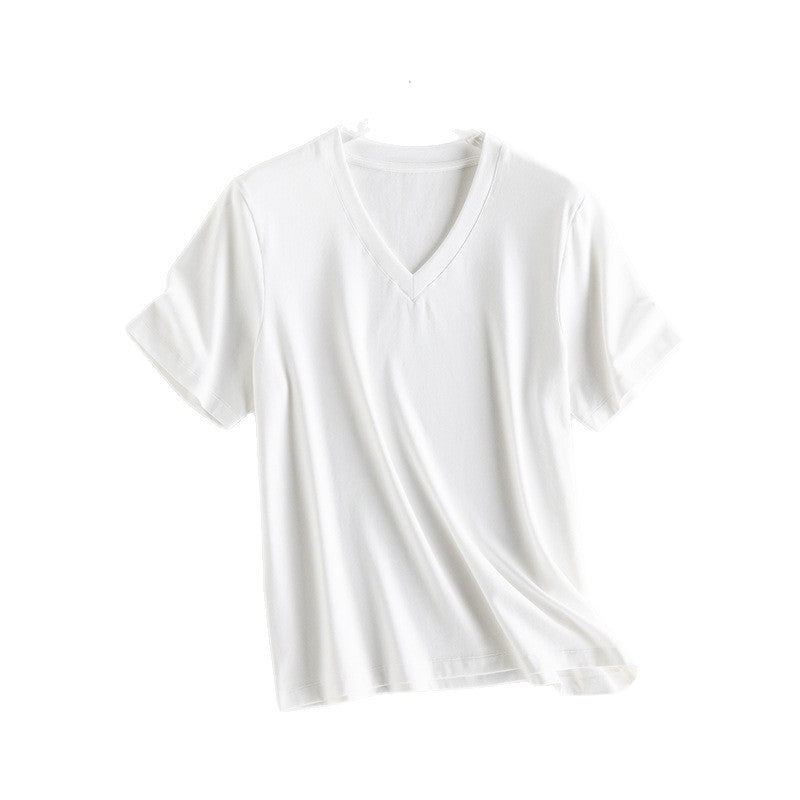 Women's Color Short-sleeved White Fragment Light Luxury Chubby Clothing
