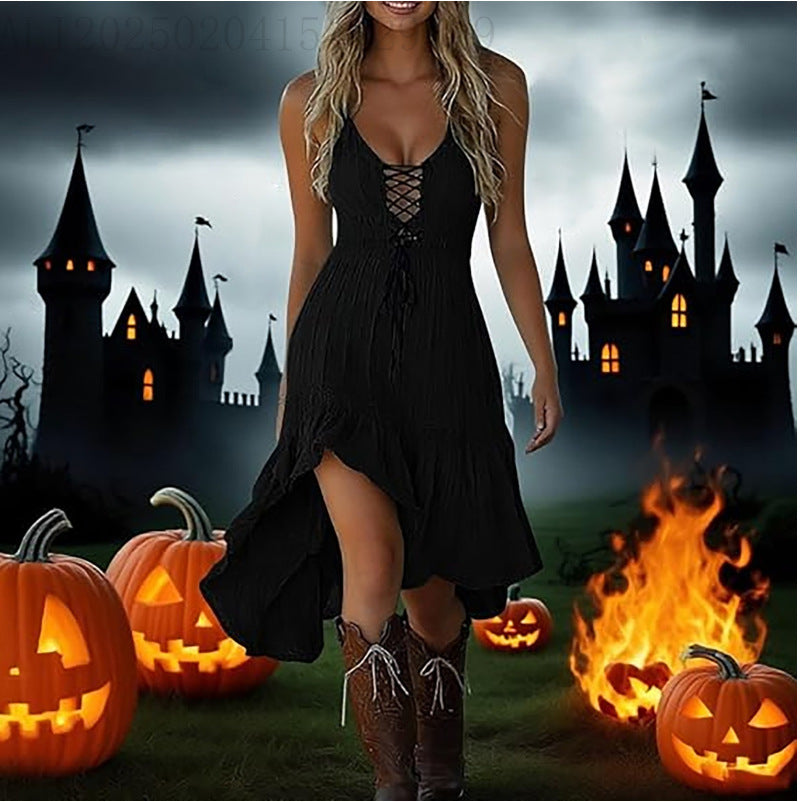 Women's Vintage Gothic Holiday Casual Drawstring Lace Coats