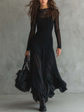 Beautiful Women's Sexy Elegant Mesh Stitching Dress
