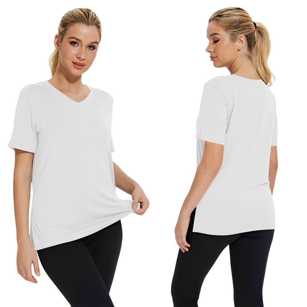 Women's Simple Fashion Pure Color Loose Split Clothing