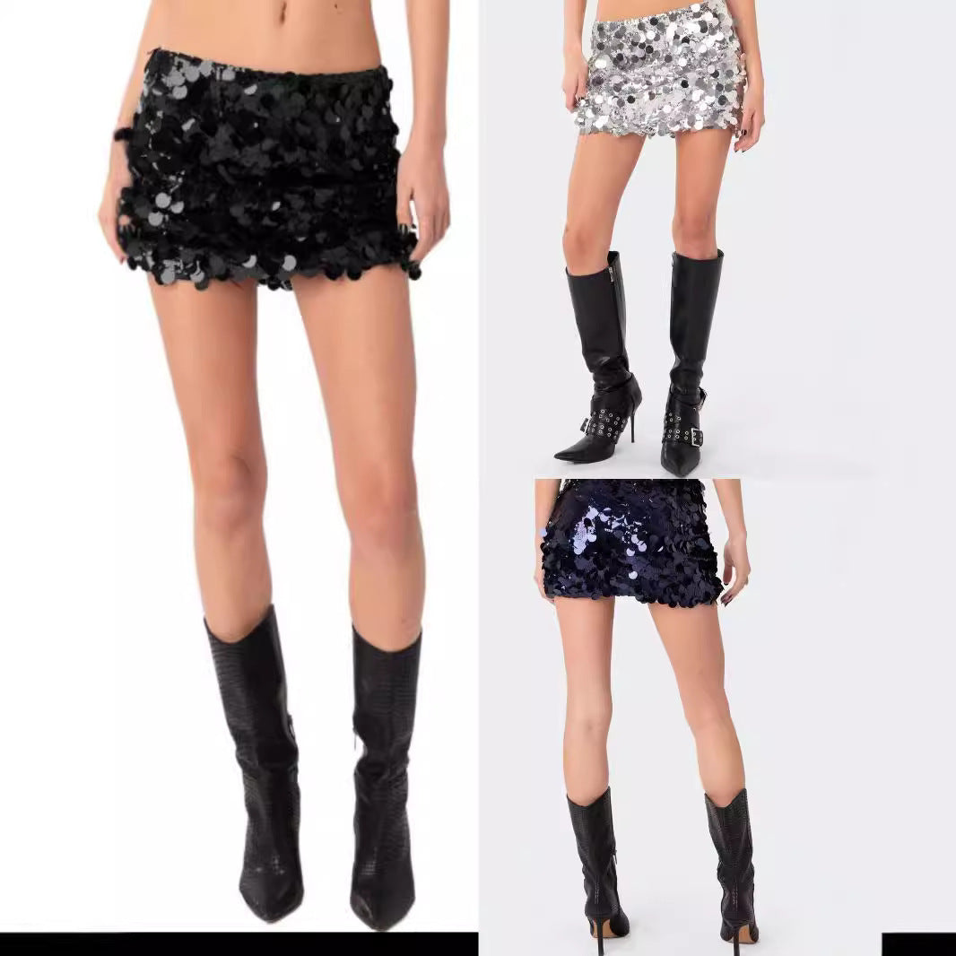 Women's Irregular Sequin Fashion Miniskirt Party Nightclub Skirt